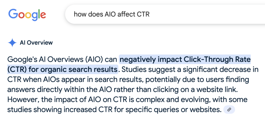 AIO and CTR